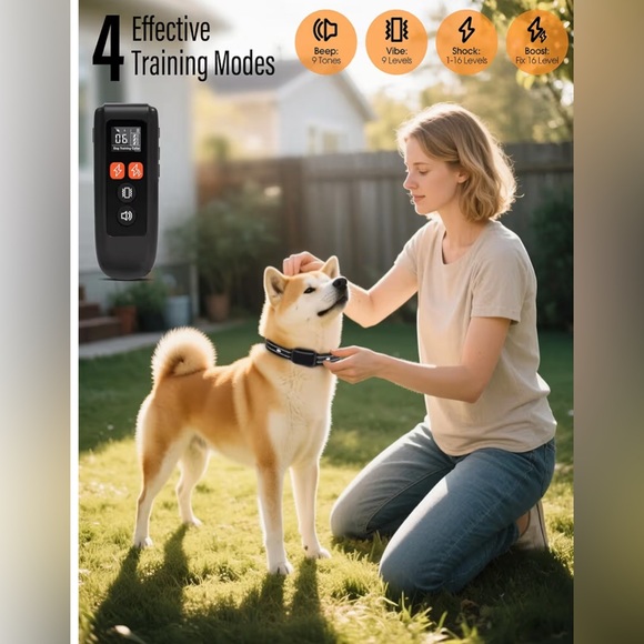 NIB- Rechargeable Dog Training Collar with Remote - Pink Collar - Picture 2 of 8